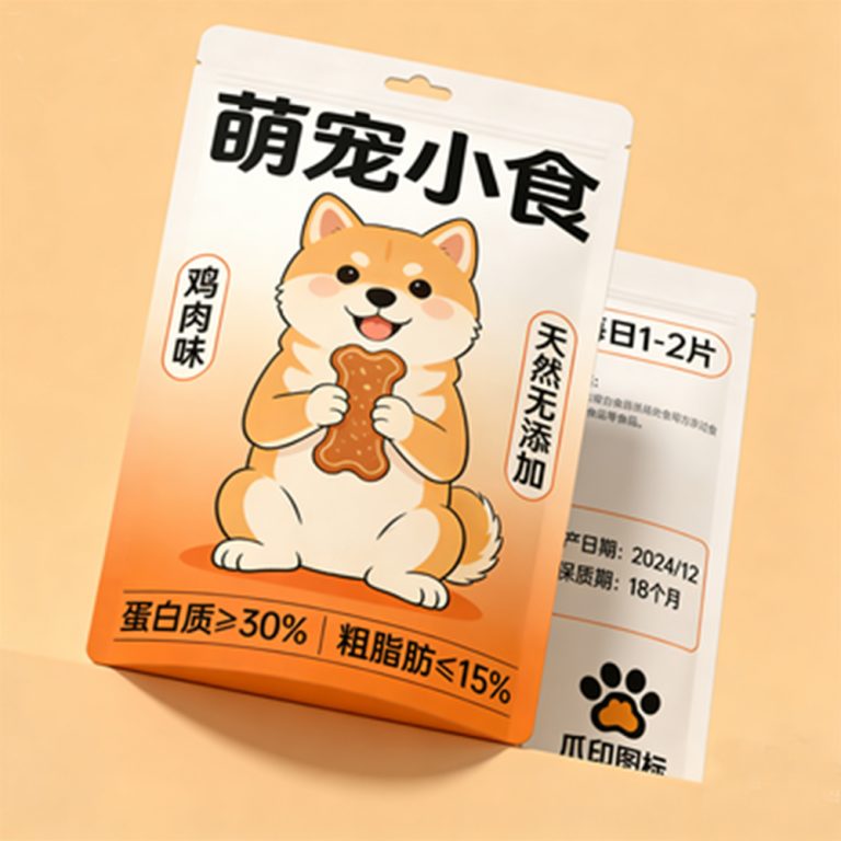 Custom Aluminum Foil Ziplock Pet Snack Food Stand up plastic Packaging Bag 2