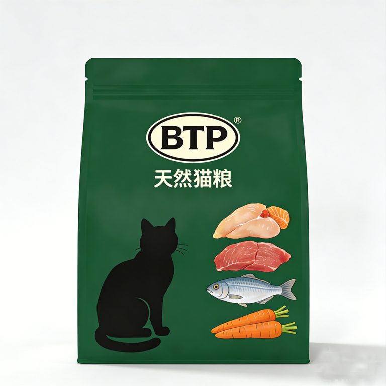 Custom Foil Ziplock Pet cat Food Stand up Flat Bottom plastic Bag 1