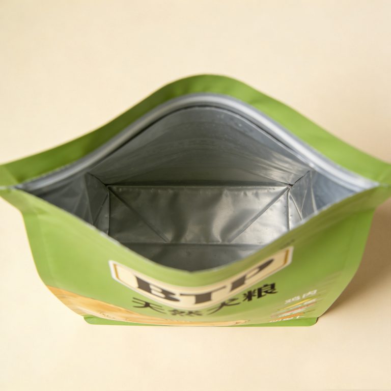 Custom Fresh Lock Odor Proof Flat Bottom Ziplock Pet Food Packaging Bag 6