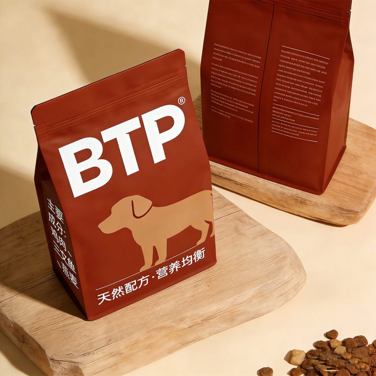 Custom Fresh Lock Thickened Durable Flat Bottom Ziplock Pet Food Packaging Bag4