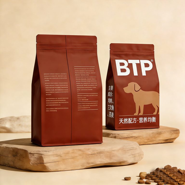 Custom Fresh Lock Thickened Durable Flat Bottom Ziplock Pet Food Packaging Bag5