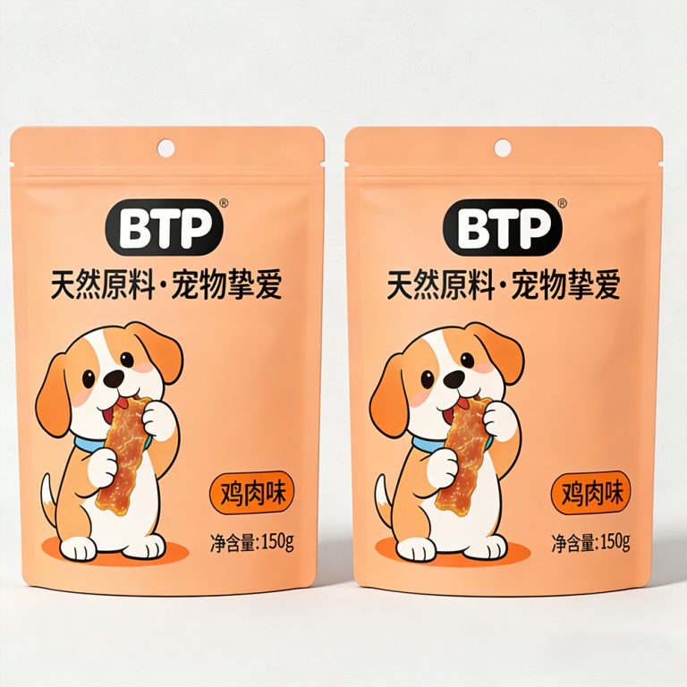 Custom Lightweight Sturdy doypack Zipper Pouch for Pet Treats Storage plastic bag 1