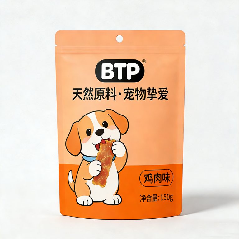 Custom Lightweight Sturdy doypack Zipper Pouch for Pet Treats Storage plastic bag 2