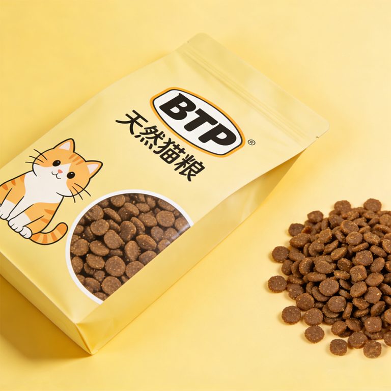 Custom Logo High Barrier Flat Bottom Resealable Zipper for Pet Food Bag 2