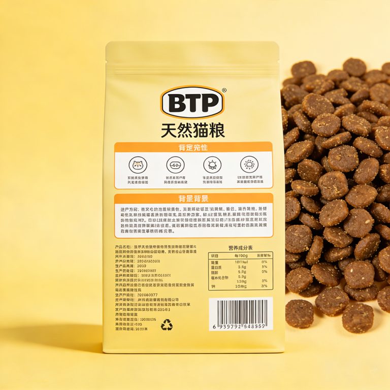 Custom Logo High Barrier Flat Bottom Resealable Zipper for Pet Food Bag 3