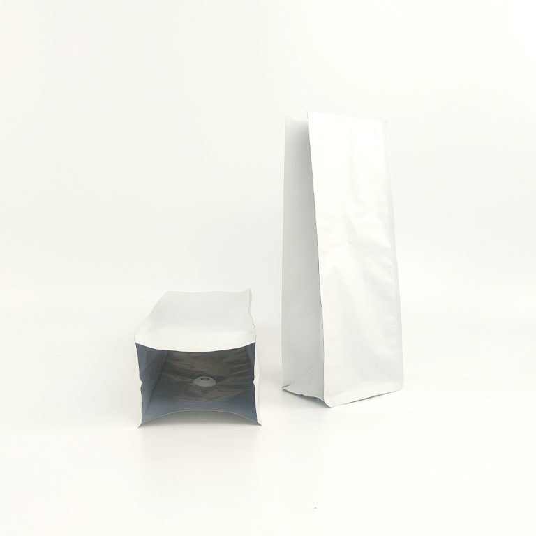 Custom Degassing Valve Coffee Beans Food Resealable zipper Flat Bottom Plastic Bag6