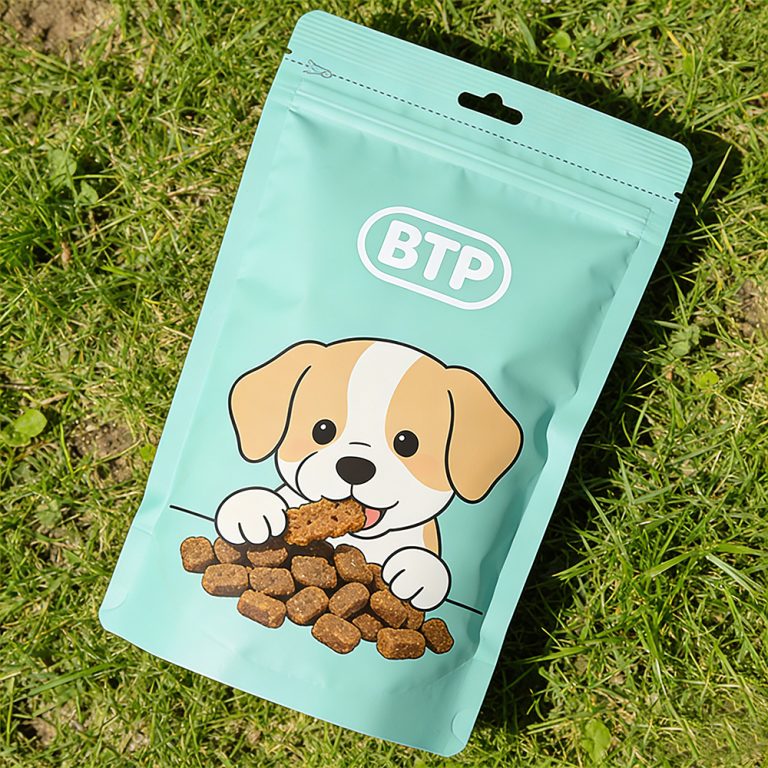 Custom Pet Dog Snack Food zip lock Stand up plastic packaging pouch 1