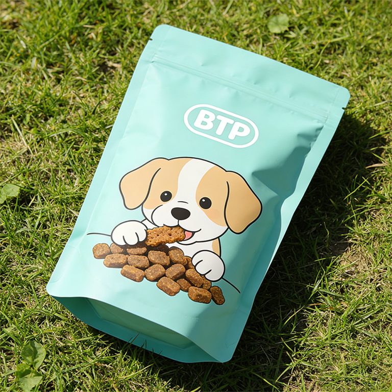 Custom Pet Dog Snack Food zip lock Stand up plastic packaging pouch 3