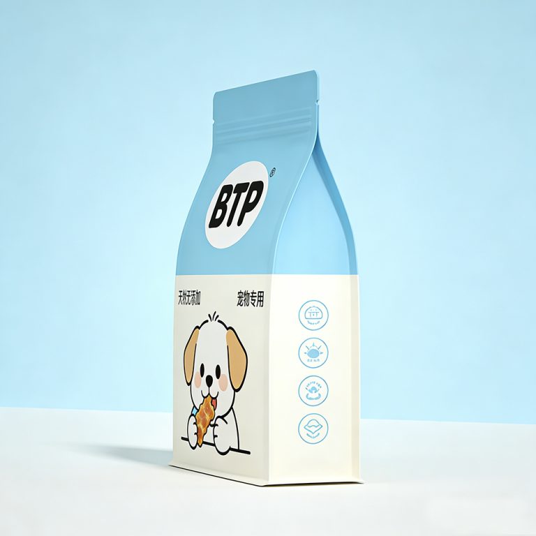 Custom Printed Moisture Proof Flat Bottom for Pet Food Storage Zipper Bag 2