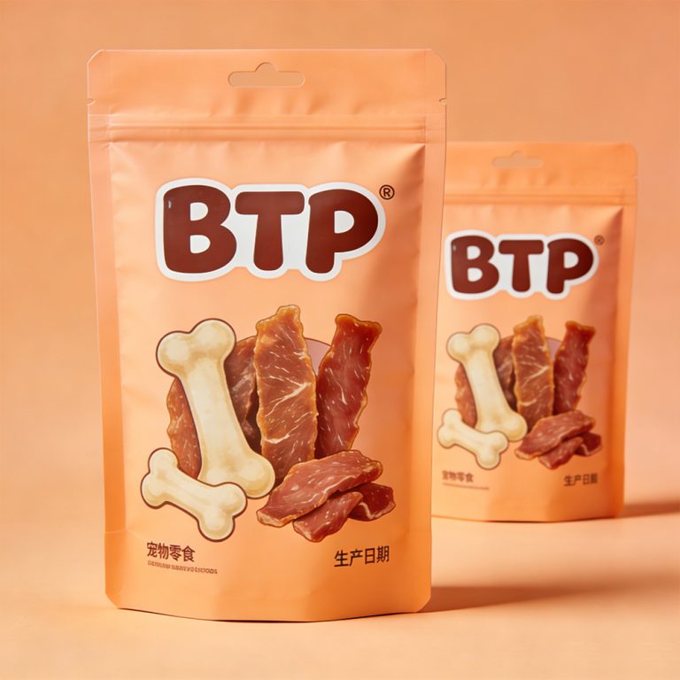 Custom Printed Tear Resistant Foil Zipper Pet Snack Food Stand up pouch 1