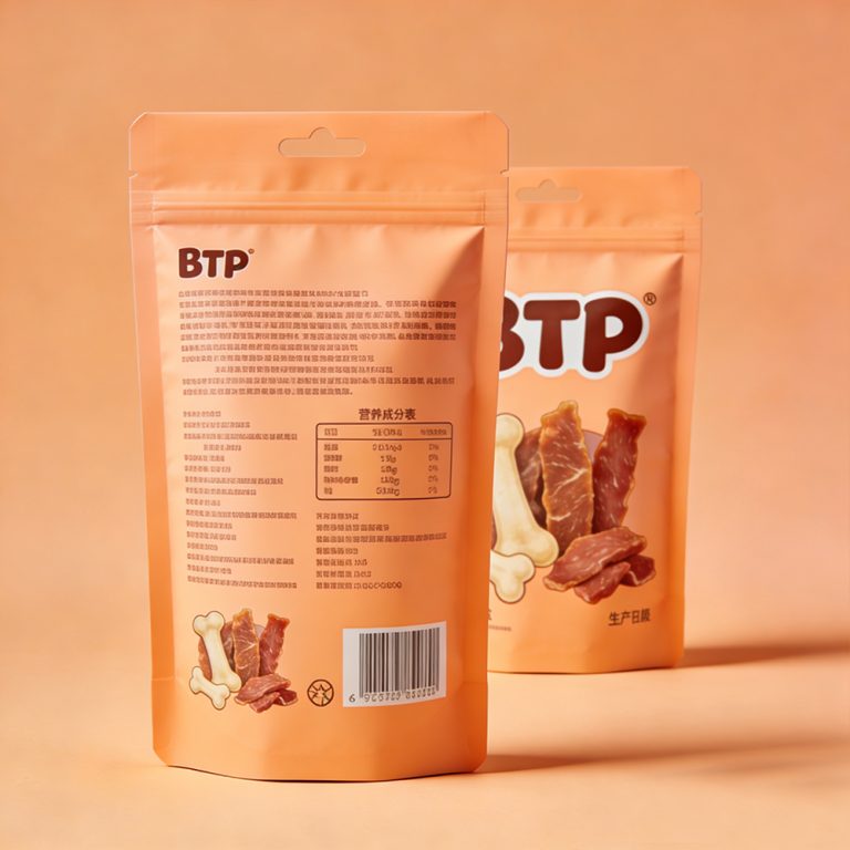 Custom Printed Tear Resistant Foil Zipper Pet Snack Food Stand up pouch 3