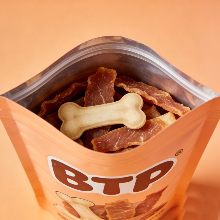 Custom Printed Tear Resistant Foil Zipper Pet Snack Food Stand up pouch 6