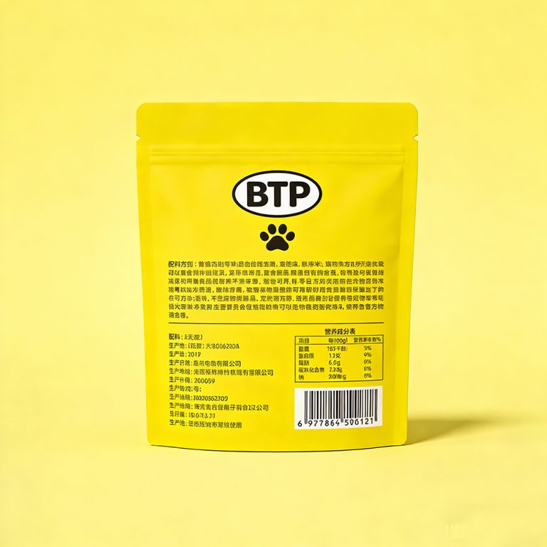 Custom Printed window Ziplock pet Snack Food Stand up plastic Packaging Bag 3