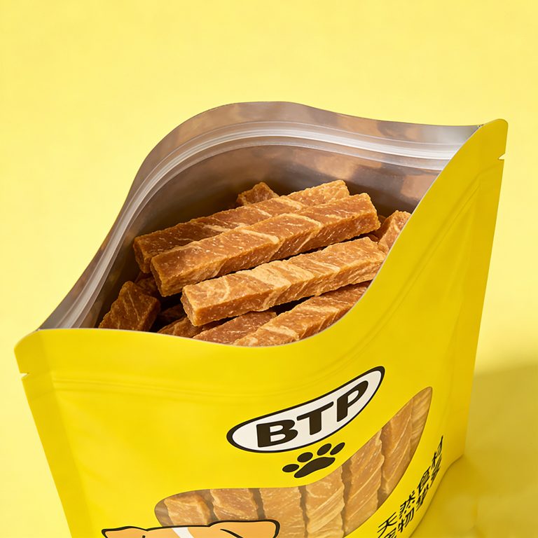 Custom Printed window Ziplock pet Snack Food Stand up plastic Packaging Bag 5