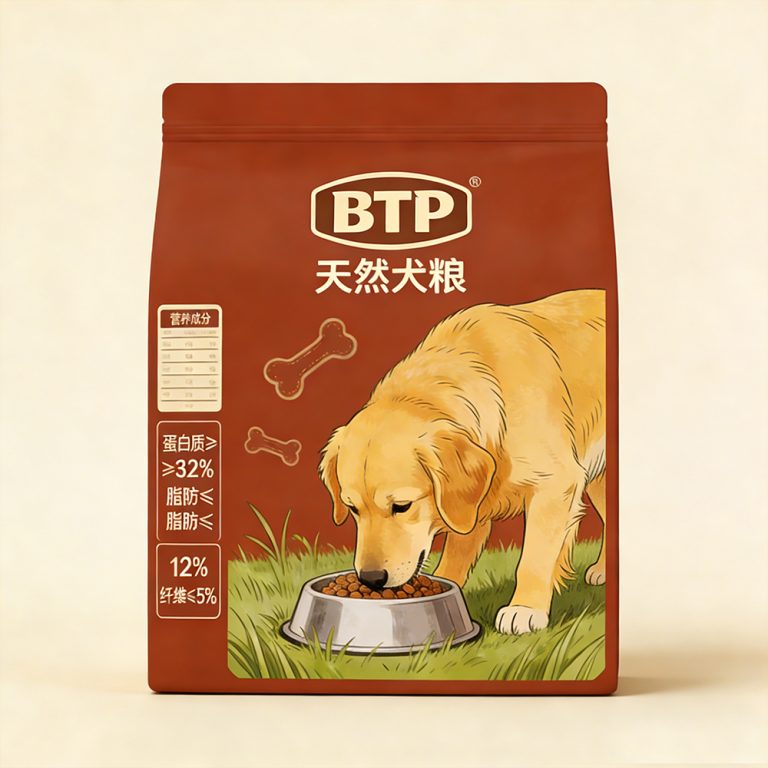 Custom Resealable Pet Dog Food zip lock Flat Bottom plastic packaging Bag 1