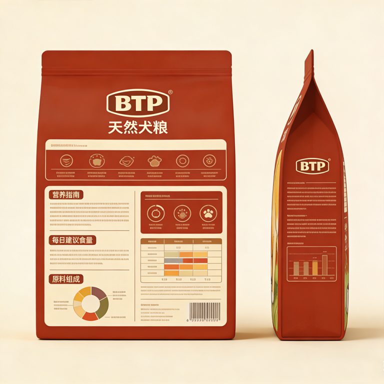 Custom Resealable Pet Dog Food zip lock Flat Bottom plastic packaging Bag 4