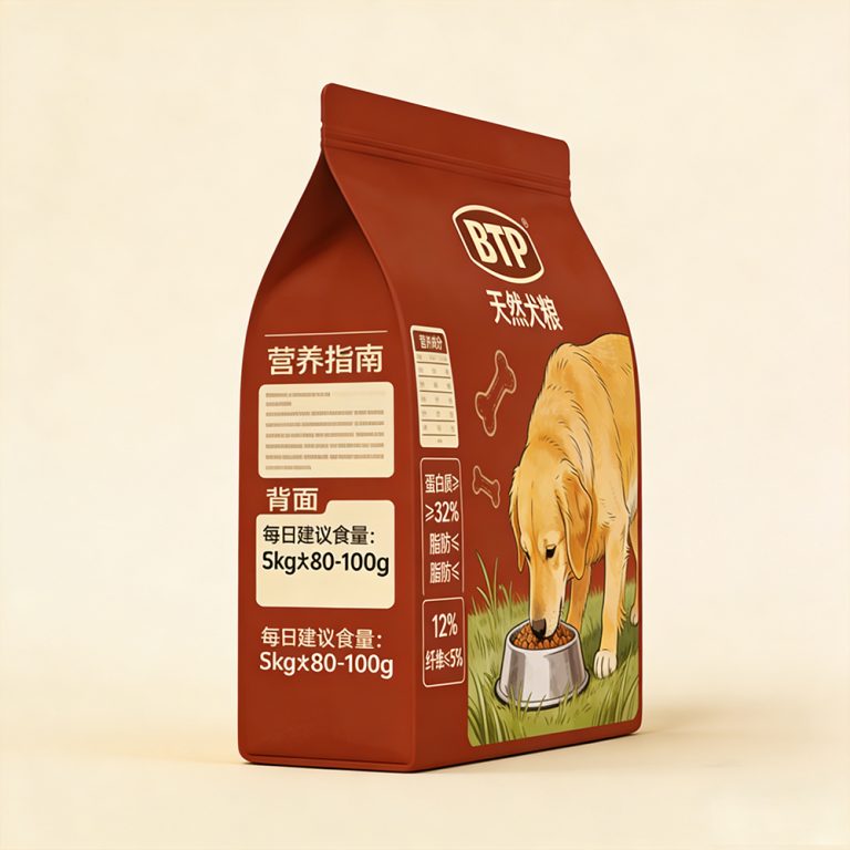 Custom Resealable Pet Dog Food zip lock Flat Bottom plastic packaging Bag 5