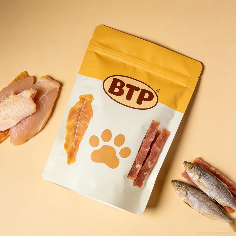 Custom logo Aluminum Foil Zipper Pet cat Snack Food Stand up pouch 2