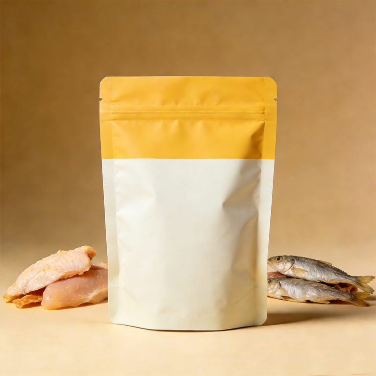 Custom logo Aluminum Foil Zipper Pet cat Snack Food Stand up pouch 5