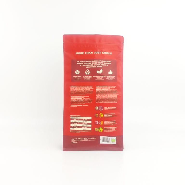 Custom logo Flat Bottom pet Food plastic Packaging Resealable zip lock bag 3