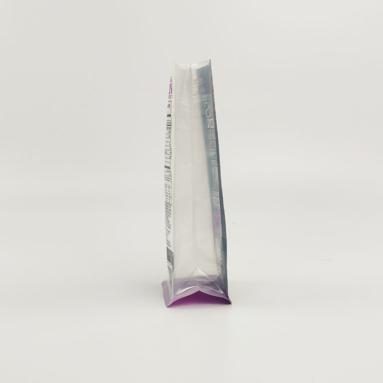 Custom logo Food Grade Transparent Stand up Flat Bottom plastic Packaging Bag 5