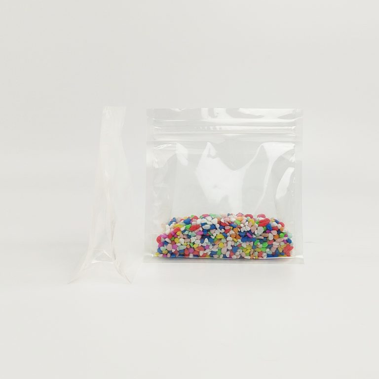 Custom logo Food Grade Transparent zip lock Flat Bottom plastic Packaging Bag 4