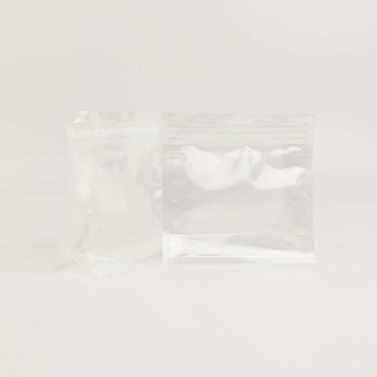 Custom logo Food Grade Transparent zip lock Flat Bottom plastic Packaging Bag 5