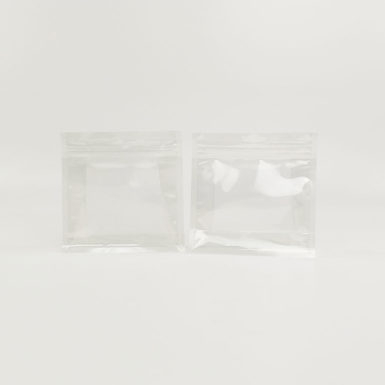 Custom logo Food Grade Transparent zip lock Flat Bottom plastic Packaging Bag 6