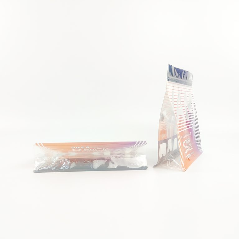 Custom logo Odor Proof for Underwear ziplock Flat Bottom plastic Packaging Bag 2