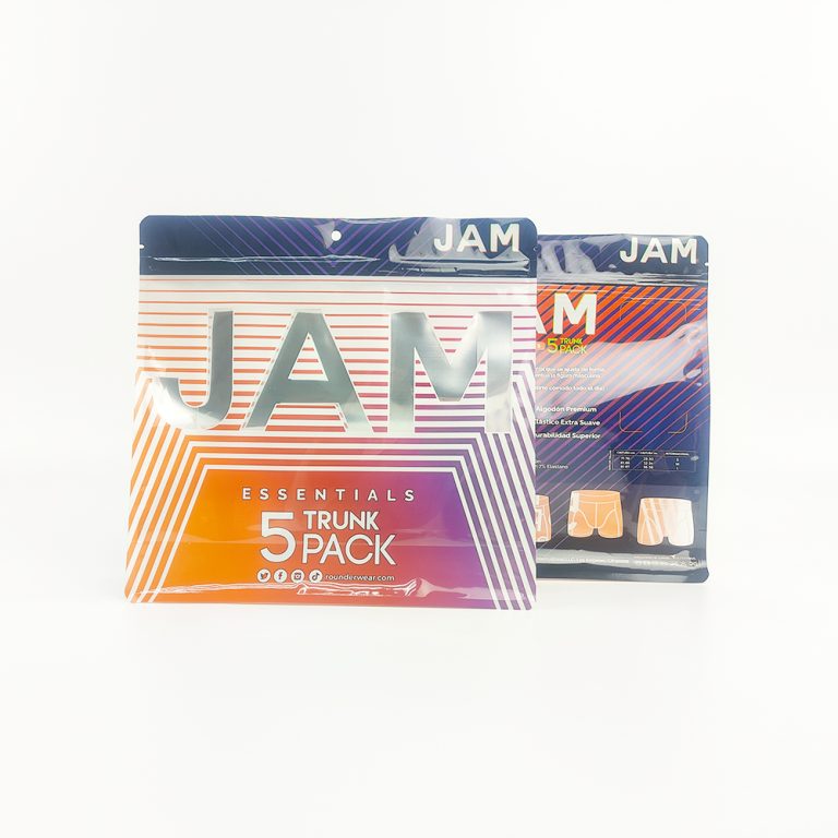 Custom logo Odor Proof for Underwear ziplock Flat Bottom plastic Packaging Bag 3