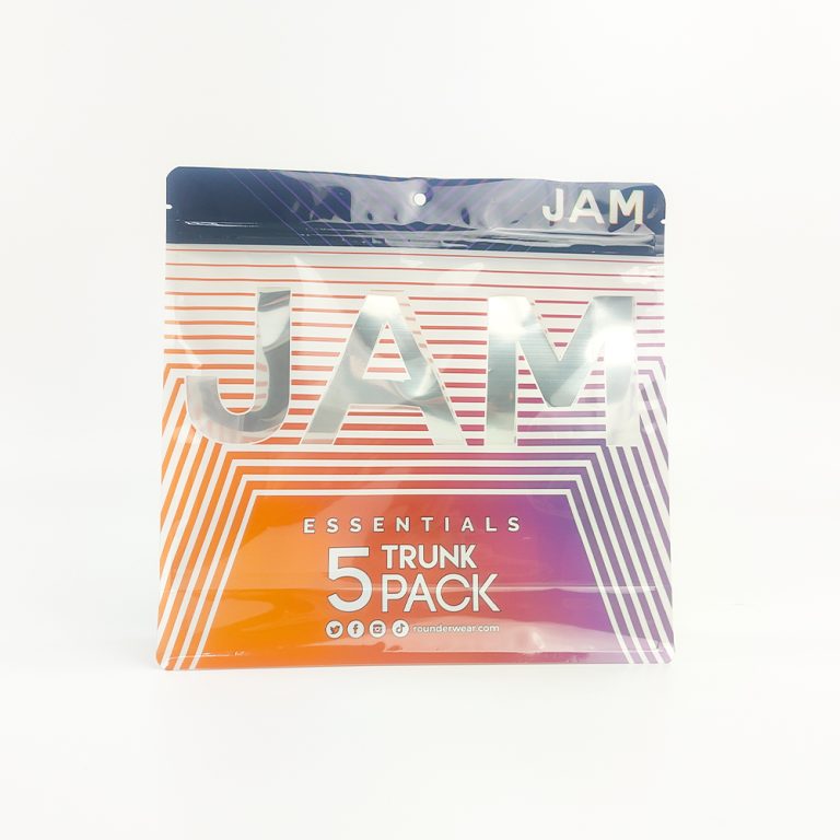 Custom logo Odor Proof for Underwear ziplock Flat Bottom plastic Packaging Bag 5