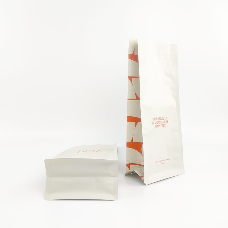 Custom logo One Way Valve Coffee Beans zipper Flat Bottom Plastic Bag 1