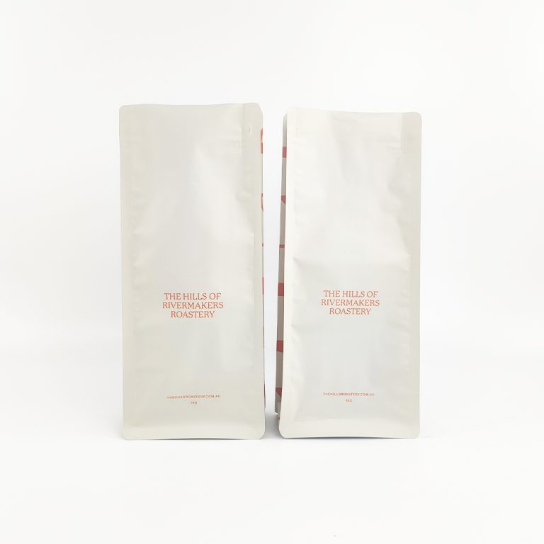 Custom logo One Way Valve Coffee Beans zipper Flat Bottom Plastic Bag 6