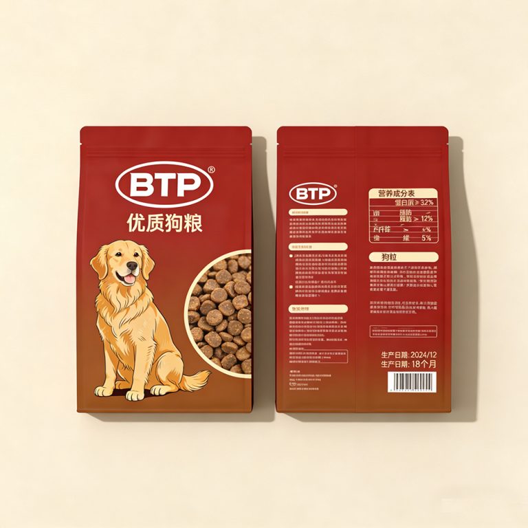 Custom logo Pet Cat Dog Food Stand up Flat Bottom plastic Bag 1