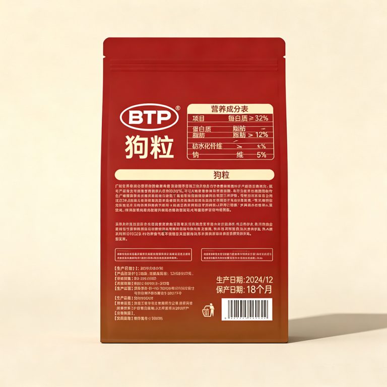 Custom logo Pet Cat Dog Food Stand up Flat Bottom plastic Bag 3