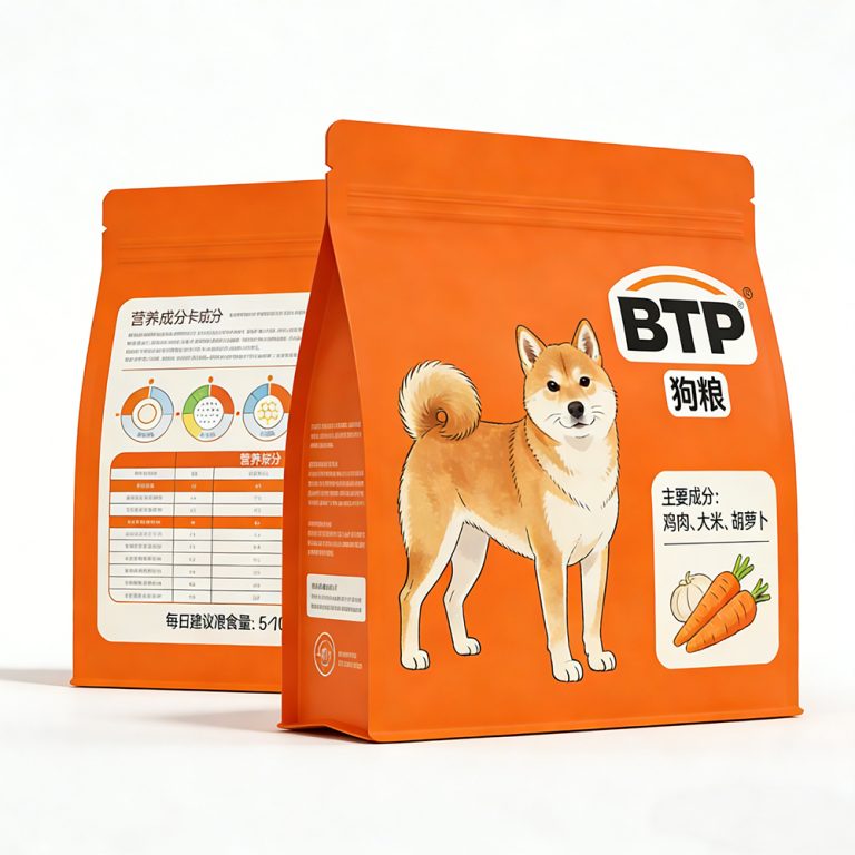 Custom logo Pet Food Moisture Proof Stand up Flat Bottom plastic Bag 3