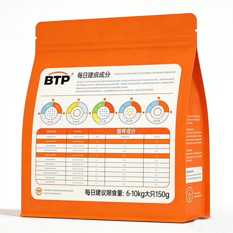 Custom logo Pet Food Moisture Proof Stand up Flat Bottom plastic Bag 5