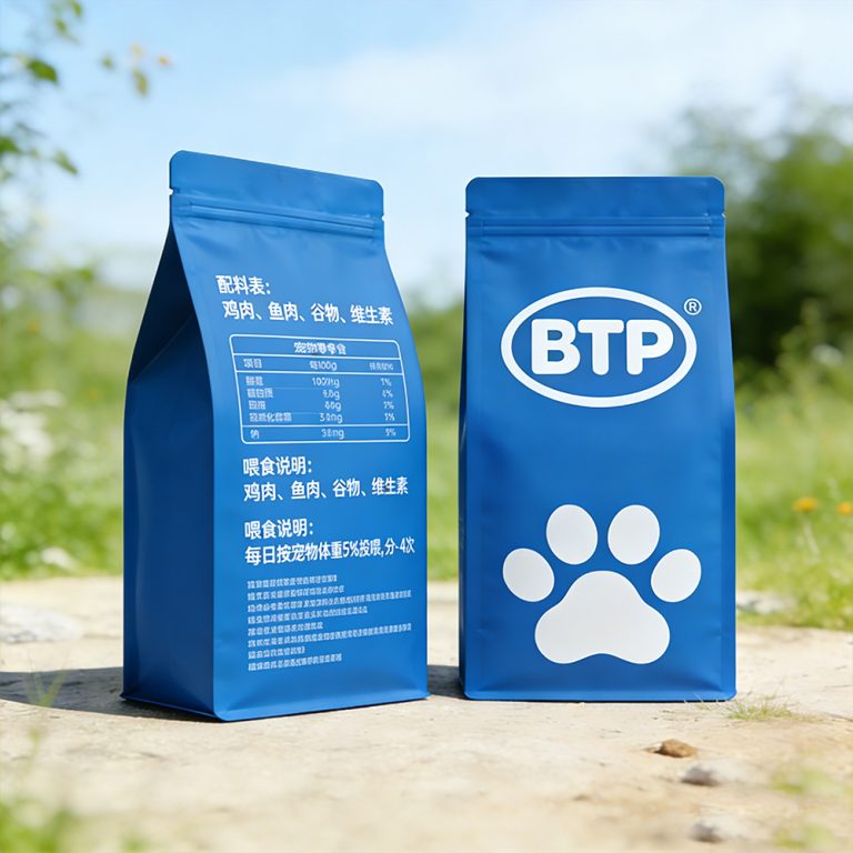 Custom logo Pet cat Dog Snack Food Zip lock Flat Bottom Bag 5