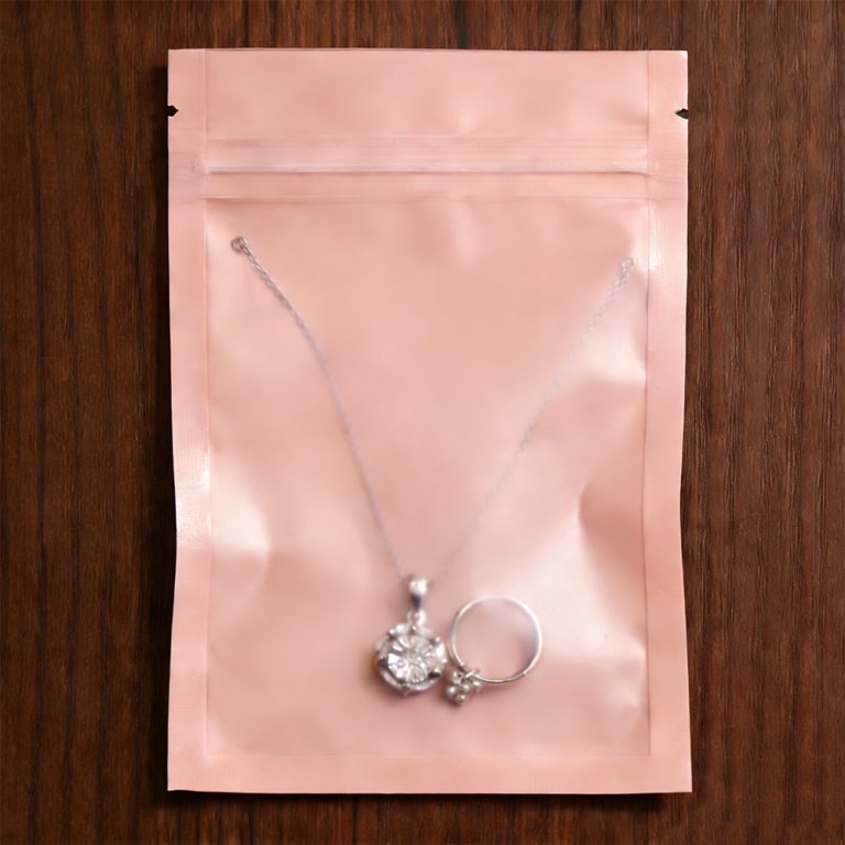 Custom logo Resealable Zip lock Jewelry Three side sealed Plastic Packaging Bag 2