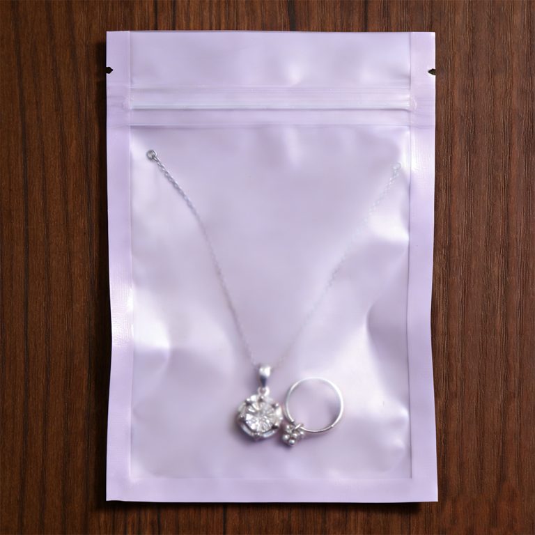 Custom logo Resealable Zip lock Jewelry Three side sealed Plastic Packaging Bag 3