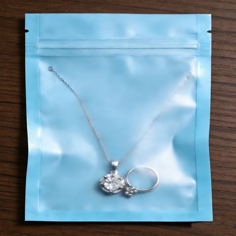 Custom logo Resealable Zip lock Jewelry Three side sealed Plastic Packaging Bag 4