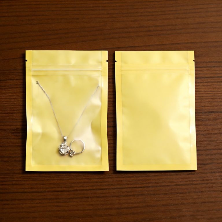 Custom logo Resealable Zip lock Jewelry Three side sealed Plastic Packaging Bag 6