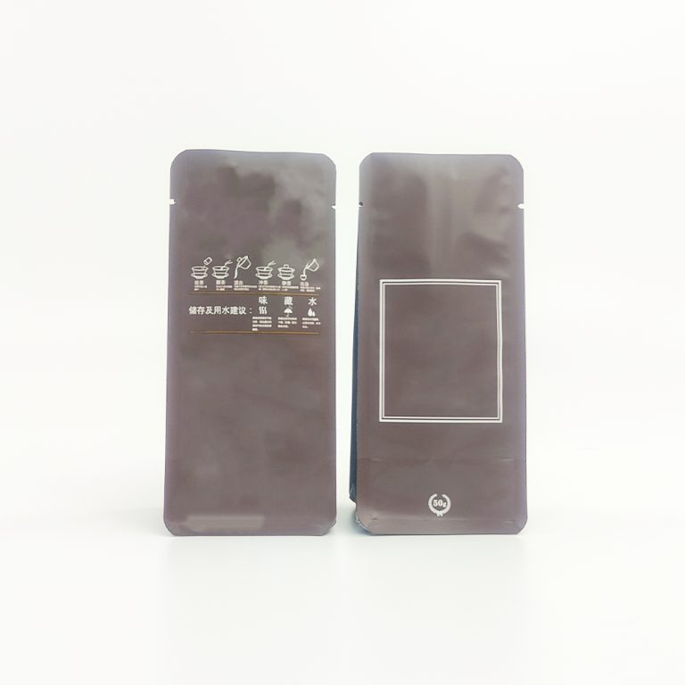 Custom logo tea and coffee Flat Bottom stand up plastic Packaging Bag 5