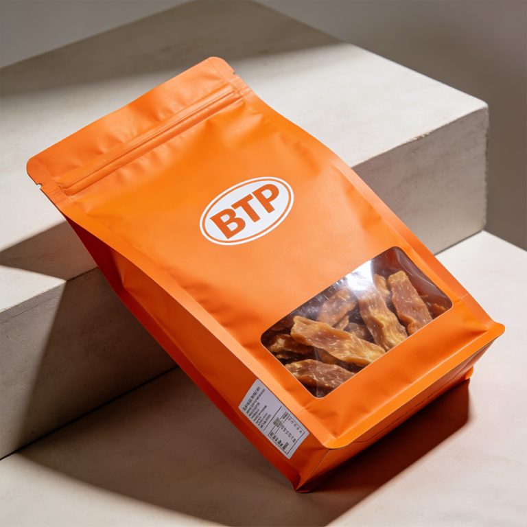 Custom logo window Aluminum Foil Ziplock Pet Food Packaging Flat Bottom Bag 2