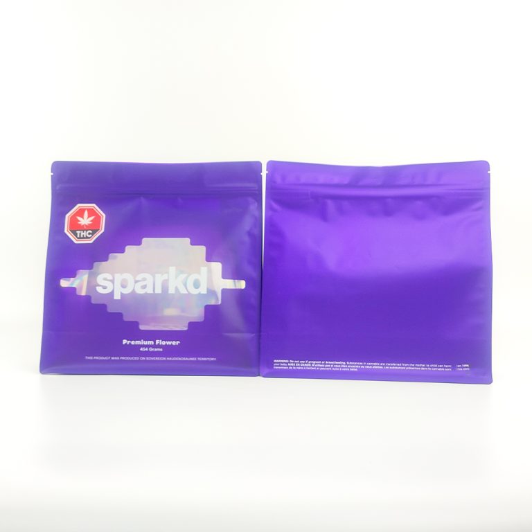 Custom window Food Grade Transparent zipper Flat Bottom plastic Packaging holographic Bag 1