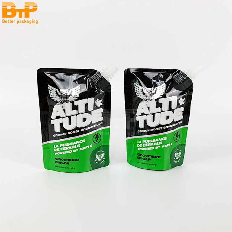 Custom Printed Mylar Stand up Spout Liquid Doypack Plastic Drink Juice Pouch 6