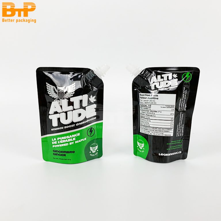 Custom Printed Mylar Stand up Spout Liquid Doypack Plastic Drink Juice Pouch 4