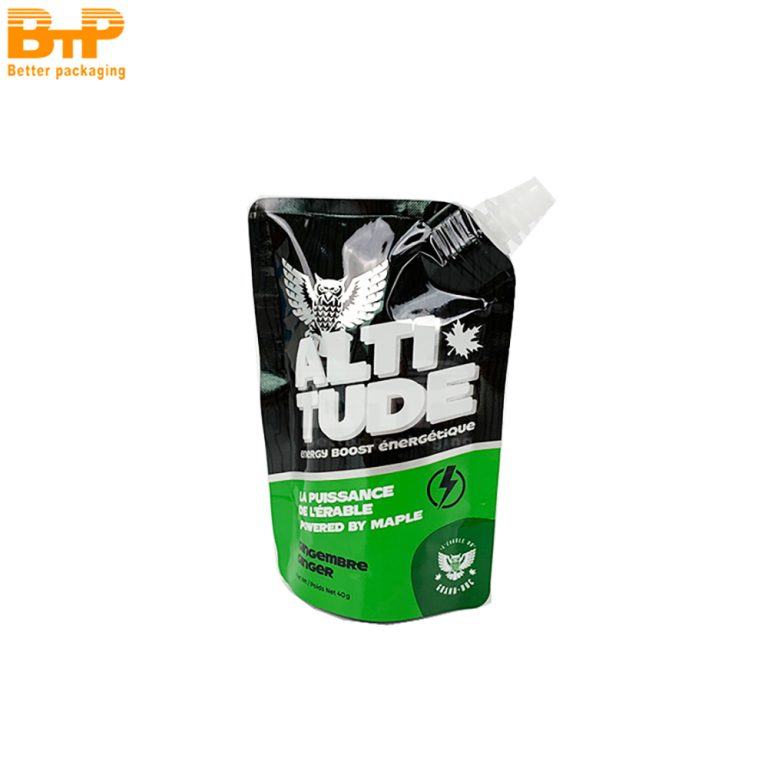 Custom Printed Mylar Stand up Spout Liquid Doypack Plastic Drink Juice Pouch 1