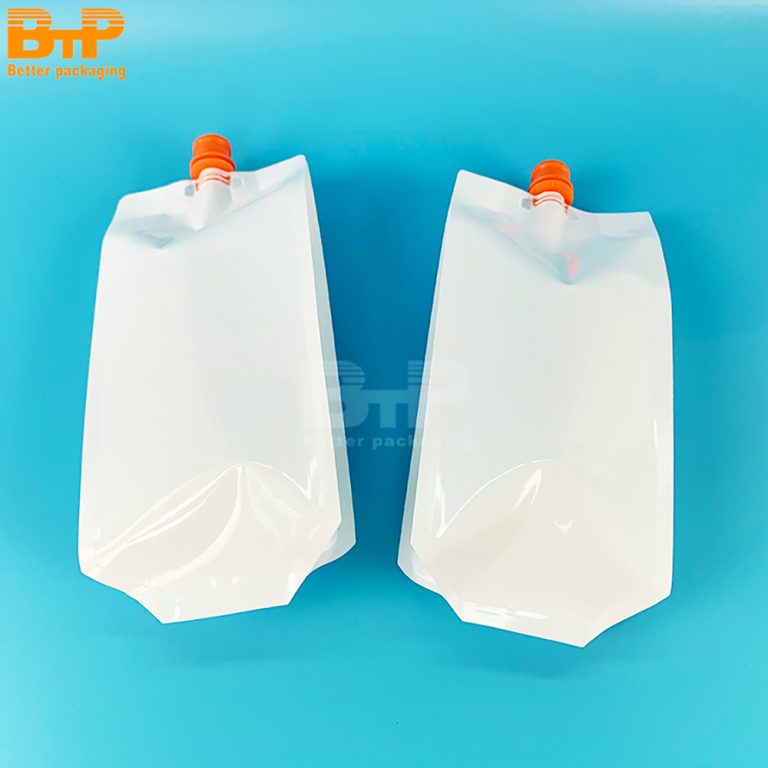 Custom Printed Food Packaging Aluminum Foil Stand up Spout Juice Plastic Bag 6