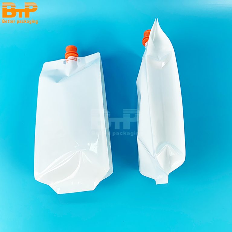 Custom Printed Food Packaging Aluminum Foil Stand up Spout Juice Plastic Bag 5
